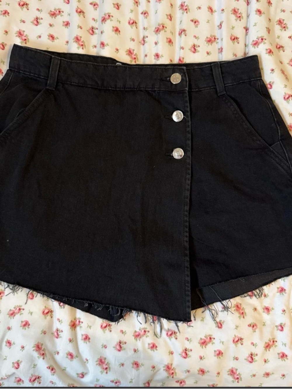 Zara Denim Black Skort
